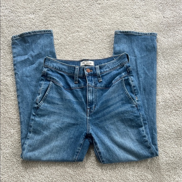 Madewell slim Demi boot cut jeans medium wash denim size 25 western yoke edition - Picture 1 of 7